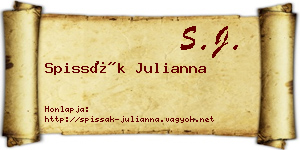 Spissák Julianna névjegykártya