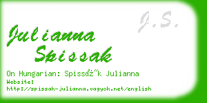 julianna spissak business card